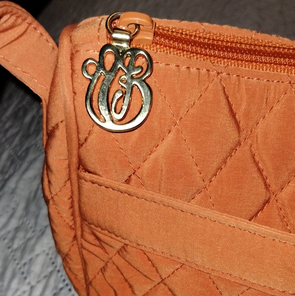 Vera Bradley Orange Quilted Mini Bag